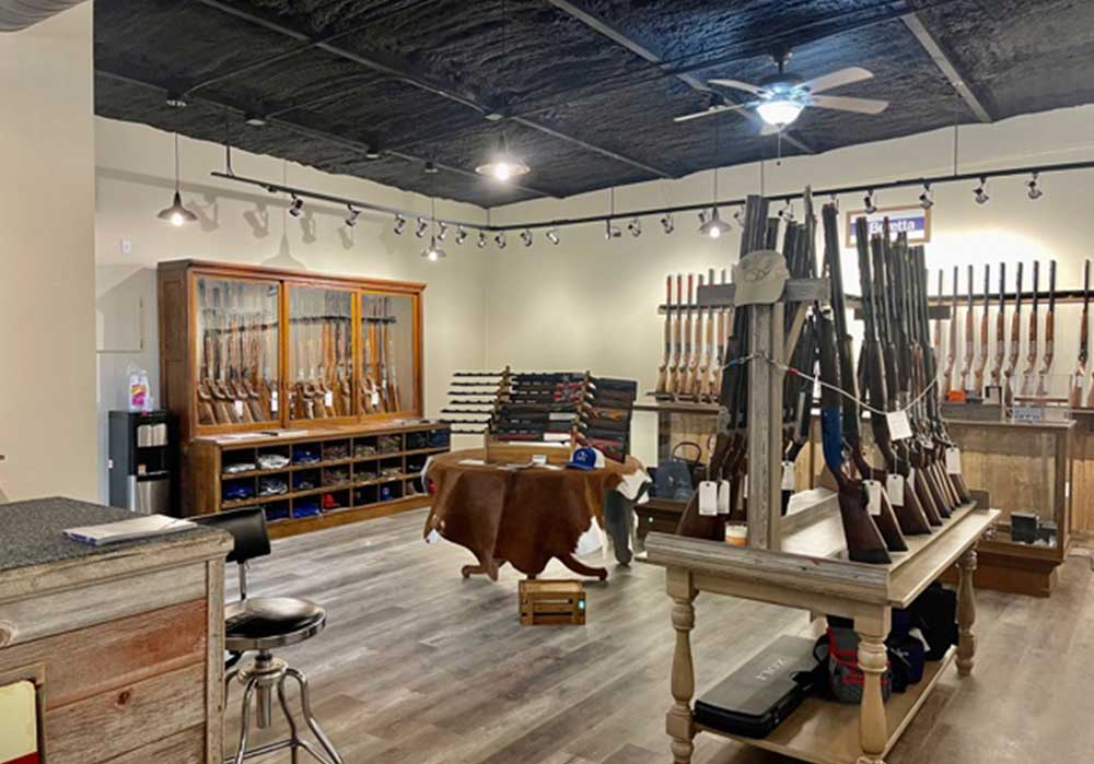 Assorted premium shotgun displays at our San Antonio, Texas gun shop | Cole Fine Guns and Gunsmithing