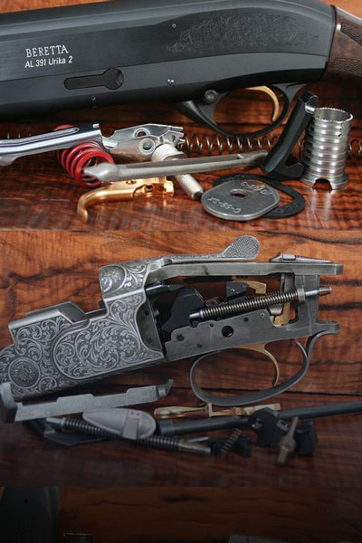 Assorted shotgun parts
