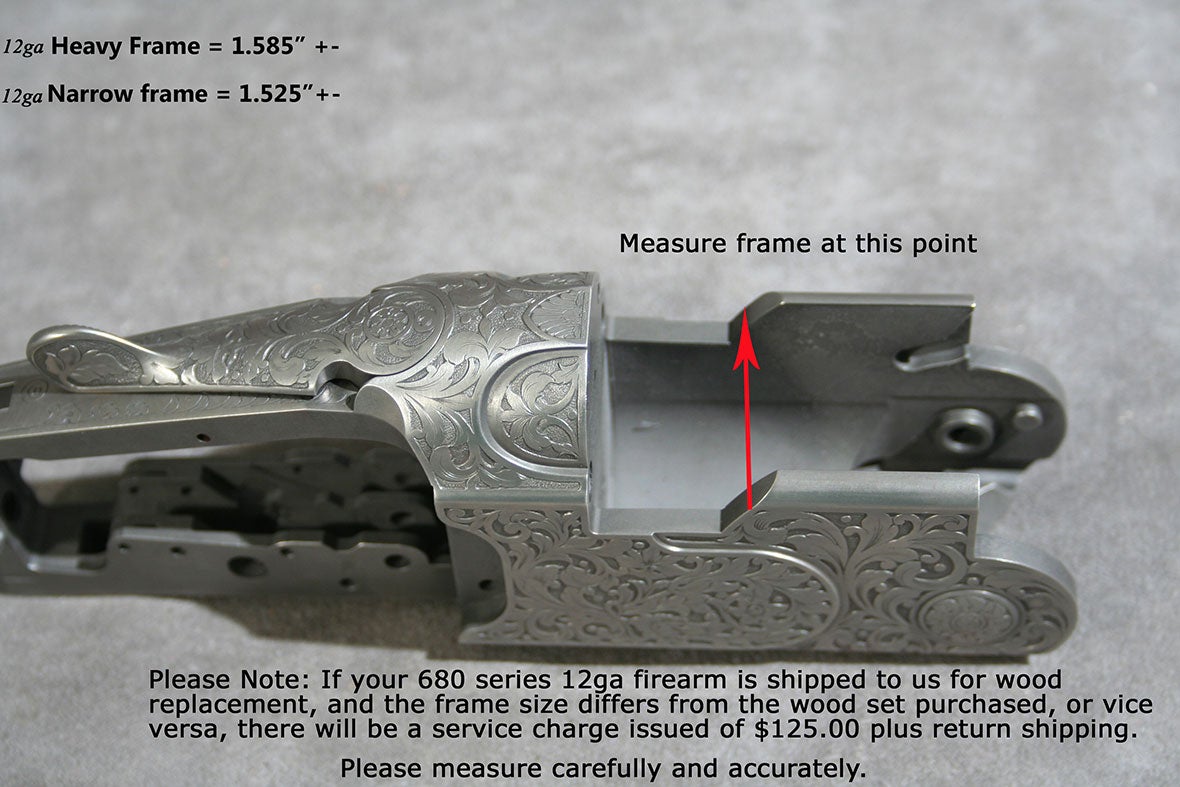 Measuring diagram fro Beretta Ultra Light and Heavy Frame Shotguns