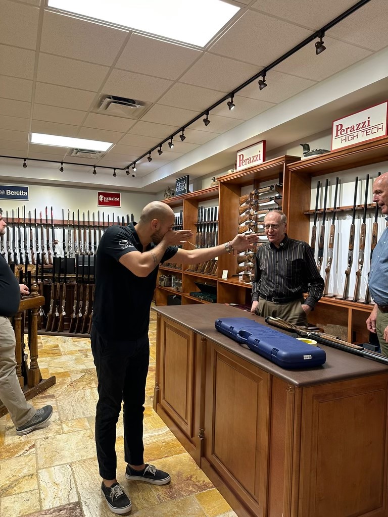 picture of Perazzi shotguns in Cole Gunsmithings showroom
